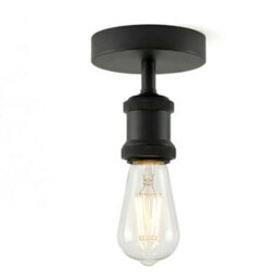 Single Head Fully Earth Ceiling Light Retro Flush Mount E27 Lamp Holder Sconce Chandeliers Pendent Set For Living Room - thumbnail 1