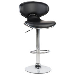 Beliani Set Of 2 Bar Chairs Conway Faux Leather Swivel Black - thumbnail 4