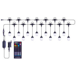 Colour Changing 14 Led Lamp Festoon Lights - App Or Remote Controlled Waterproof Mains Powered Indoor Outdoor Decorative Lighting - thumbnail 6