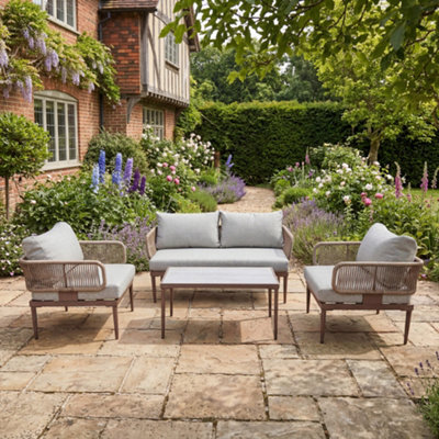 Artemis Home Soveria Outdoor Conversation Set - 2 Seat Sofa, 2 X Chairs + Table - image 1