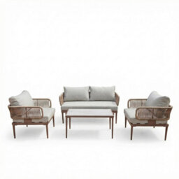 Artemis Home Soveria Outdoor Conversation Set - 2 Seat Sofa, 2 X Chairs + Table - thumbnail 4