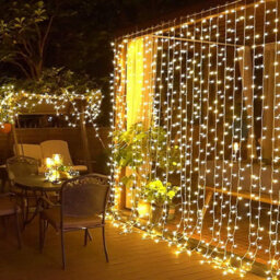 720 Leds Christmas Icicle Lights Outdoor Blue & White Snowing Bright Party Wedding Xmas Lights