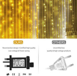 720 Leds Christmas Icicle Lights Outdoor Blue & White Snowing Bright Party Wedding Xmas Lights - thumbnail 4