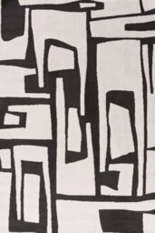 The Rugs Loft Dark Grey And Ivory Abstract Geometric Living Room Area Rug And Runners Soft Pile - thumbnail 2