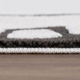 The Rugs Loft Dark Grey And Ivory Abstract Geometric Living Room Area Rug And Runners Soft Pile - thumbnail 7