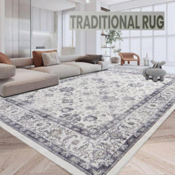 Ameha Extra Large Rug Non Slip Serene Cashmere Master Bedroom Living Room Carpet- 240X320 Cm