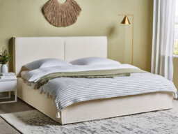 Beliani Ottoman Bed Boucle Moissac 180 X 200 Cm (Eu Super King) Off-White - thumbnail 2