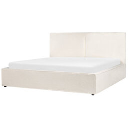 Beliani Ottoman Bed Boucle Moissac 180 X 200 Cm (Eu Super King) Off-White - thumbnail 6
