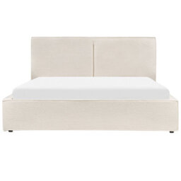 Beliani Ottoman Bed Boucle Moissac 180 X 200 Cm (Eu Super King) Off-White - thumbnail 4