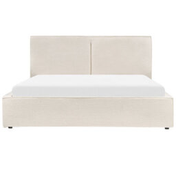 Beliani Ottoman Bed Boucle Moissac 180 X 200 Cm (Eu Super King) Off-White - thumbnail 5