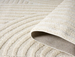 Isabella Living Room Area Rugs - Embossed Mazia Arch Lines Design Cream 160Cm X 230Cm - thumbnail 3