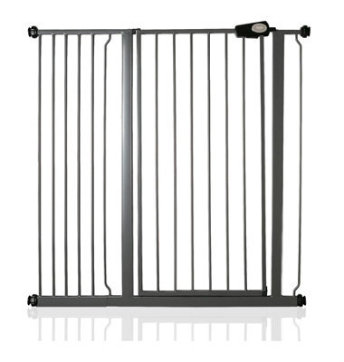Safetots Extra Tall Metal Safety Gate Pressure Fit, 107.4Cm - 115Cm, Slate Grey, 104Cm In Height, Extra Tall Baby Gate - image 1