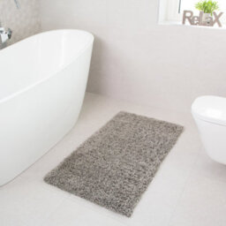Loomed Soft Value Silver Grey Shaggy Area Rug 50X80Cm - thumbnail 1