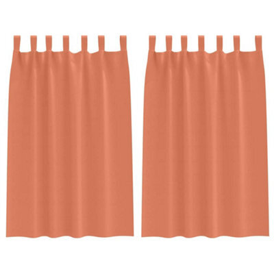 Berkfield Modern Curtains With Curtains 2 Pcs Terracotta Polyester - image 1