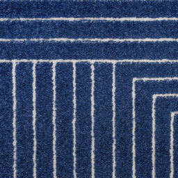 Navy Blue Easy To Clean Abstract Geometrical Luxurious Modern Rug For Living Room, Bedroom - 160Cm X 221Cm - thumbnail 4