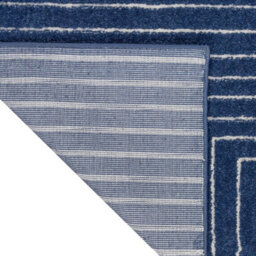 Navy Blue Easy To Clean Abstract Geometrical Luxurious Modern Rug For Living Room, Bedroom - 160Cm X 221Cm - thumbnail 7