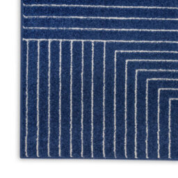 Navy Blue Easy To Clean Abstract Geometrical Luxurious Modern Rug For Living Room, Bedroom - 160Cm X 221Cm - thumbnail 5