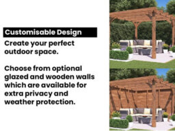 Dunster House Wooden Pergola Garden Plant Frame Furniture Kit Leviathan 4M X 3M - thumbnail 5