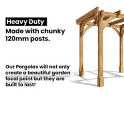 Dunster House Wooden Pergola Garden Plant Frame Furniture Kit Leviathan 4M X 3M - thumbnail 6