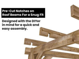 Dunster House Wooden Pergola Garden Plant Frame Furniture Kit Leviathan 4M X 3M - thumbnail 7