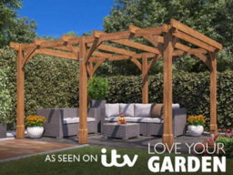 Dunster House Wooden Pergola Garden Plant Frame Furniture Kit Leviathan 4M X 3M - thumbnail 3