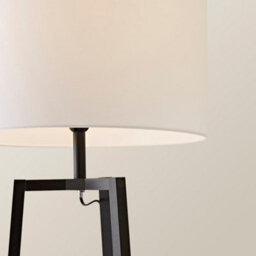Valuelights Hiru Black 3 Tier Shelf Floor Lamp With White Drum Shade And Bulb - thumbnail 5