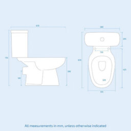 Nes Home Gloss White 550mm Vanity Unit And Close Coupled Toilet - thumbnail 7