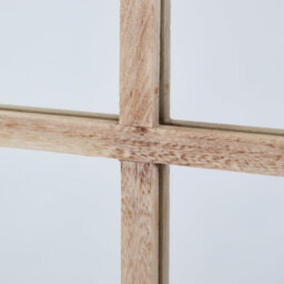Wyld Haus Rustic Natural Washed Wood Six-Panel Window Mirror 1500X900mm - thumbnail 4