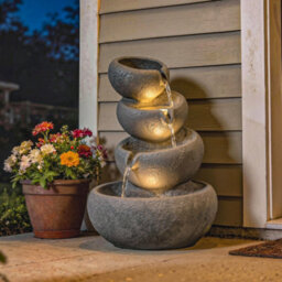 Outsunny Water Fountain Outdoor, 4-Tier Garden Water Feature - thumbnail 9