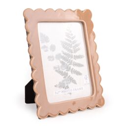 Candlelight Gloss Taupe Scalloped Single Photo Frame (H)21Cm X (W)16Cm - thumbnail 3