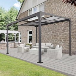 Primrose Anthracite Veranda Garden Canopy Retractable Sliding Roof 12.8Ft X 10Ft - thumbnail 5