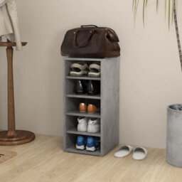 Berkfield Shoe Cabinet Concrete Grey 31.5X35X70 Cm Engineered Wood - thumbnail 3