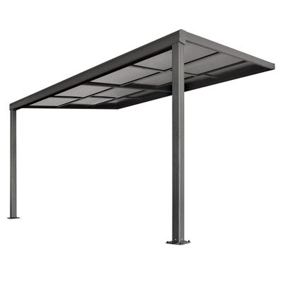 Primrose Veranda Garden Canopy Retractable Sliding Roof 4.26M X 3.05M Anthracite - image 1