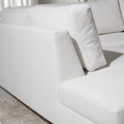 Orlando Wood Corner Sofa Hr Foam Polyurethane Wave Springs Metal Legs Wooden Frame 235X212X85Cm White And Artisan Left - thumbnail 6