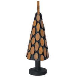 Vidaxl Christmas Tree With Stand Brown 60 Cm Solid Teak Wood - thumbnail 5