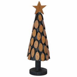 Vidaxl Christmas Tree With Stand Brown 60 Cm Solid Teak Wood - thumbnail 2