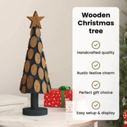 Vidaxl Christmas Tree With Stand Brown 60 Cm Solid Teak Wood - thumbnail 7