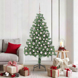 Vidaxl Christmas Tree With 300 Leds With Stand Green 180 Cm Pvc - thumbnail 1