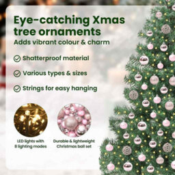 Vidaxl Christmas Tree With 300 Leds With Stand Green 180 Cm Pvc - thumbnail 9