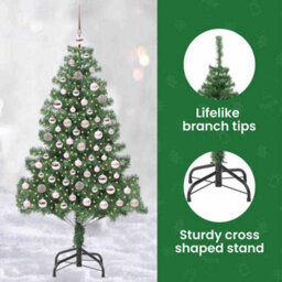 Vidaxl Christmas Tree With 300 Leds With Stand Green 180 Cm Pvc - thumbnail 8