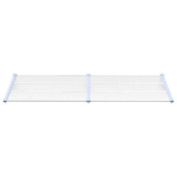 Berkfield Door Canopy Grey And Transparent 239X90 Cm Polycarbonate - thumbnail 3