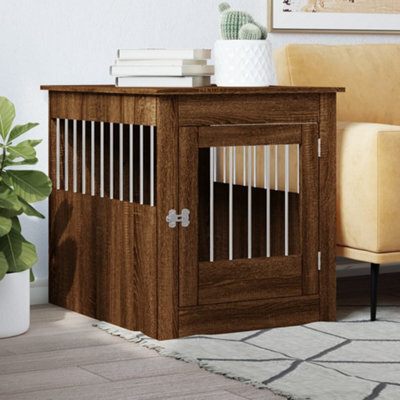 Walplus Brown Oak Dog Crate Furniture 64.5X80X71 Cm Engineered Wood - image 1