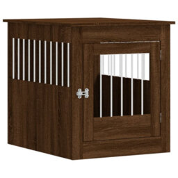 Walplus Brown Oak Dog Crate Furniture 64.5X80X71 Cm Engineered Wood - thumbnail 2