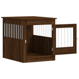 Walplus Brown Oak Dog Crate Furniture 64.5X80X71 Cm Engineered Wood - thumbnail 6