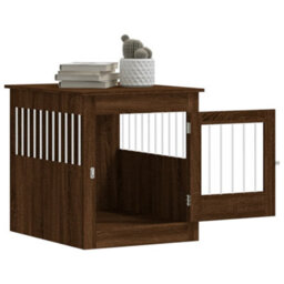 Walplus Brown Oak Dog Crate Furniture 64.5X80X71 Cm Engineered Wood - thumbnail 5