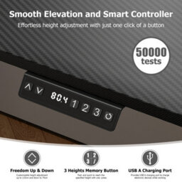 MCC Direct Electric Standing Desk Sit Stand Desk Height Adjustable Home Or Office Desk 140 Cm Width White - thumbnail 3
