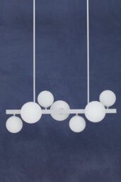 Orsina Chrome 7 Light Pendant Lamp, Mid Century Multi Arm Ceiling Fixture, Industrial And Chrome Pendant Lighting - thumbnail 2