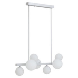 Orsina Chrome 7 Light Pendant Lamp, Mid Century Multi Arm Ceiling Fixture, Industrial And Chrome Pendant Lighting - thumbnail 4