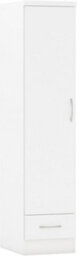 Seconique Nevada 1 Door 1 Drawer Wardrobe White Gloss Finish - thumbnail 2
