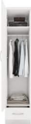 Seconique Nevada 1 Door 1 Drawer Wardrobe White Gloss Finish - thumbnail 6